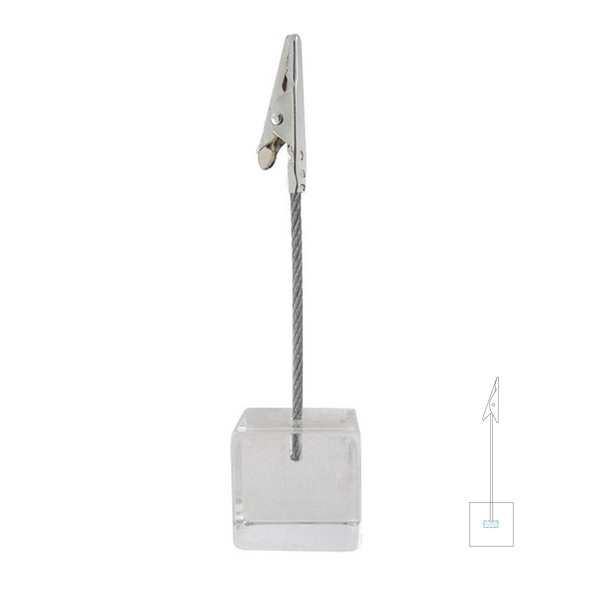 Base portaetiquetas transparente de acrílico "Cocodrilo"